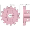 Rullo n. 201 – rullo in ghisa Ø124 mm | OEM 5642-63-050, 5642-63-049, 000.10.009.00 | produttore KiJ