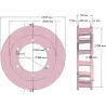 Rullo n. 206 – rullo motore in ghisa Ø205 mm, passo 50 mm, per macchine Pomac | produttore KiJ