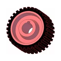 Rullo n. 3a – rullo motore in ghisa e gomma Ø145 mm per macchine Grimme | OEM Grimme 076.01046 | produttore KiJ