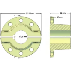 Rullo n. 248 – mozzo del rullo in ghisa per macchine Grimme | OEM Grimme 003.00021 | produttore KiJ