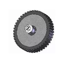 Rullo n. 4 – rullo di alimentazione del fogliame in acciaio e gomma Ø195 mm per macchine Grimme | OEM Grimme 200.05168 | produttore KiJ