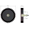 Rullo n. 4 – rullo di alimentazione del fogliame in acciaio e gomma Ø195 mm per macchine Grimme | OEM Grimme 200.05168 | produttore KiJ