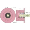 Rullo n. 292 – rullo di supporto in acciaio Ø90 mm per macchine Dewulf | OEM Dewulf 2660004B | produttore KiJ