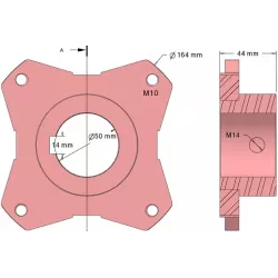 Rullo n. 307 – mozzo del rullo in acciaio per macchine Dewulf | OEM Dewulf 7023082 | produttore KiJ