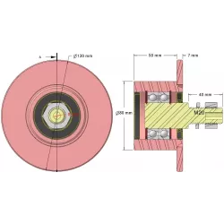 Rullo n. 327 – rullo di rinvio in acciaio Ø80 mm per macchine Sandei | OEM Sandei D0010 | produttore KiJ
