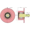 Rullo n. 327 – rullo di rinvio in acciaio Ø80 mm per macchine Sandei | OEM Sandei D0010 | produttore KiJ