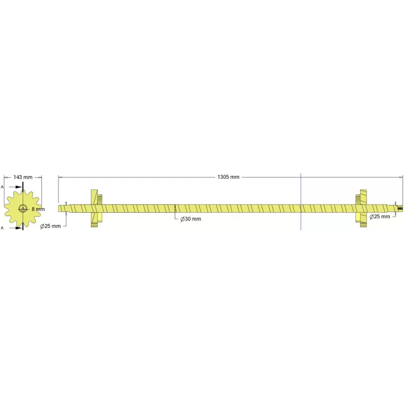 Rullo n. 337 – rullo Ø143 mm, passo 28 mm | produttore KiJ