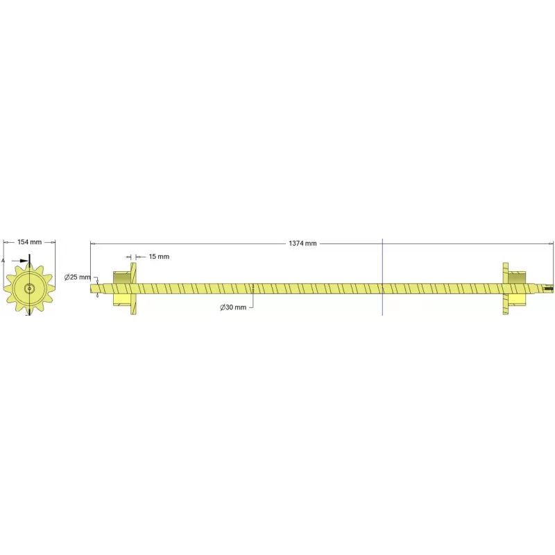 Rullo n. 339 – rullo Ø154 mm, passo 32 mm | produttore KiJ