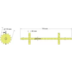 Rullo n. 342 – rullo Ø174 mm, passo 32 mm | produttore KiJ