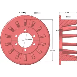 Rullo n. 344 – rullo Ø210 mm | OEM 252013600 | produttore KiJ