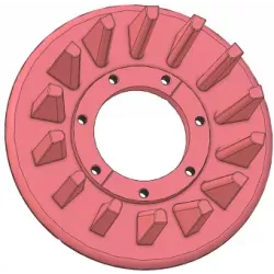 Rullo n. 345 – rullo motore Ø210 mm per macchine Holmer | OEM Holmer 1057024784 | produttore KiJ