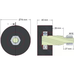 Rullo n. 147 – rullo in gomma Ø80 mm per macchine Amac | OEM Amac 10.39.00 | produttore KiJ