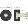 Rullo n. 147 – rullo in gomma Ø80 mm per macchine Amac | OEM Amac 10.39.00 | produttore KiJ