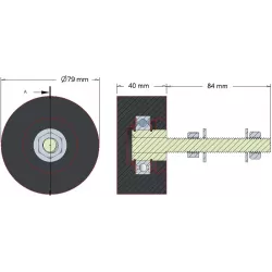 Rullo n. 180 – rullo in gomma Ø80 mm | produttore KiJ