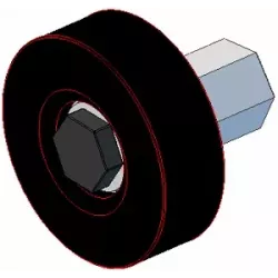 Rullo n. 238 – rullo di supporto in gomma per macchine Wuhlmaus | OEM Wuhlmaus 0150500000 | produttore KiJ