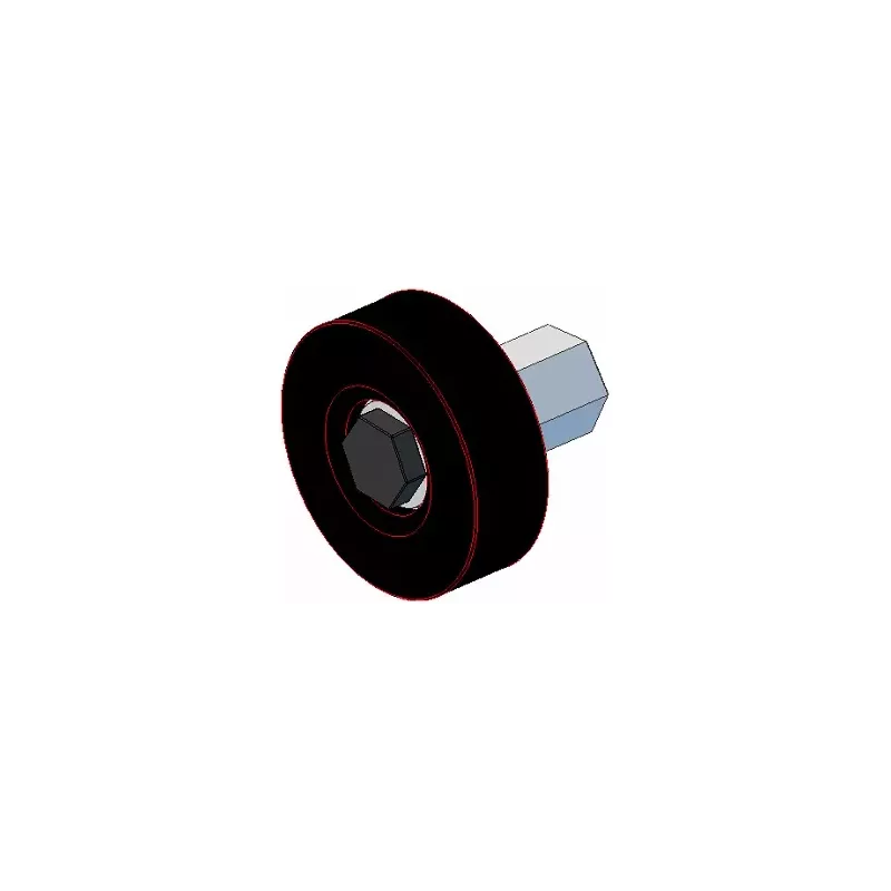 Rullo n. 238 – rullo di supporto in gomma per macchine Wuhlmaus | OEM Wuhlmaus 0150500000 | produttore KiJ