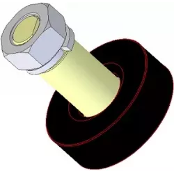 Rullo n. 242 – rullo di supporto in gomma per macchine Wuhlmaus | OEM Wuhlmaus 000.03.016.00 | produttore KiJ