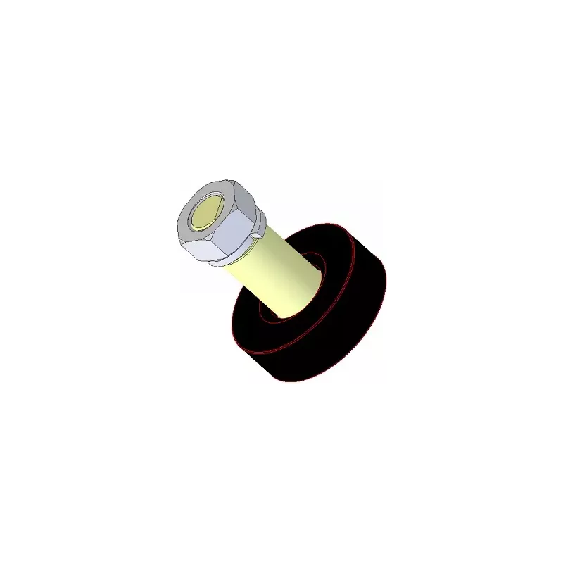 Rullo n. 242 – rullo di supporto in gomma per macchine Wuhlmaus | OEM Wuhlmaus 000.03.016.00 | produttore KiJ