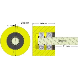 Rullo n. 283 – rullo di supporto in plastica Ø80 mm per macchine Dewulf | OEM Dewulf 2660001B | produttore KiJ