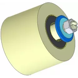Rullo n. 293 – rullo di supporto in plastica Ø80 mm per macchine Dewulf | OEM Dewulf 2660226 | produttore KiJ