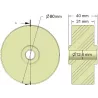 Rullo n. 295 – rullo di supporto in plastica Ø80 mm per macchine Dewulf | OEM Dewulf 2660222 | produttore KiJ