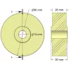 Rullo n. 329 – rullo di supporto in plastica Ø80 mm per macchine Sandei | OEM Sandei 81D14 | produttore KiJ