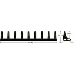 Paletta in gomma 9 denti – paletta prodotta da KiJ | OEM 208036, 208011 | produttore KiJ