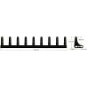 Paletta in gomma 9 denti – paletta prodotta da KiJ | OEM 208036, 208011 | produttore KiJ