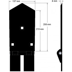 Vomere centrale 8-137-255 – vomere per raccoglitrici Wuhlmaus | OEM Wuhlmaus 0000204300 | produttore KiJ