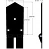Vomere centrale 8-137-255 – vomere per raccoglitrici Wuhlmaus | OEM Wuhlmaus 0000204300 | produttore KiJ