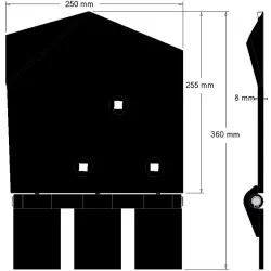 Vomere destro 8-250-255P – vomere per raccoglipatate Wuhlmaus | OEM Wuhlmaus 0000214300 | produttore KiJ